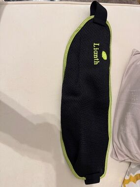 Men’s Breathable Black & Lime Athletic waist Band- pickle ball/tennis ball bag